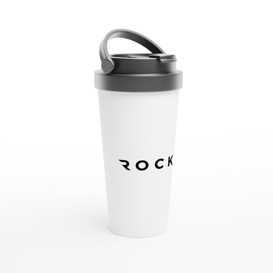 White 15oz Stainless Steel Travel Mug